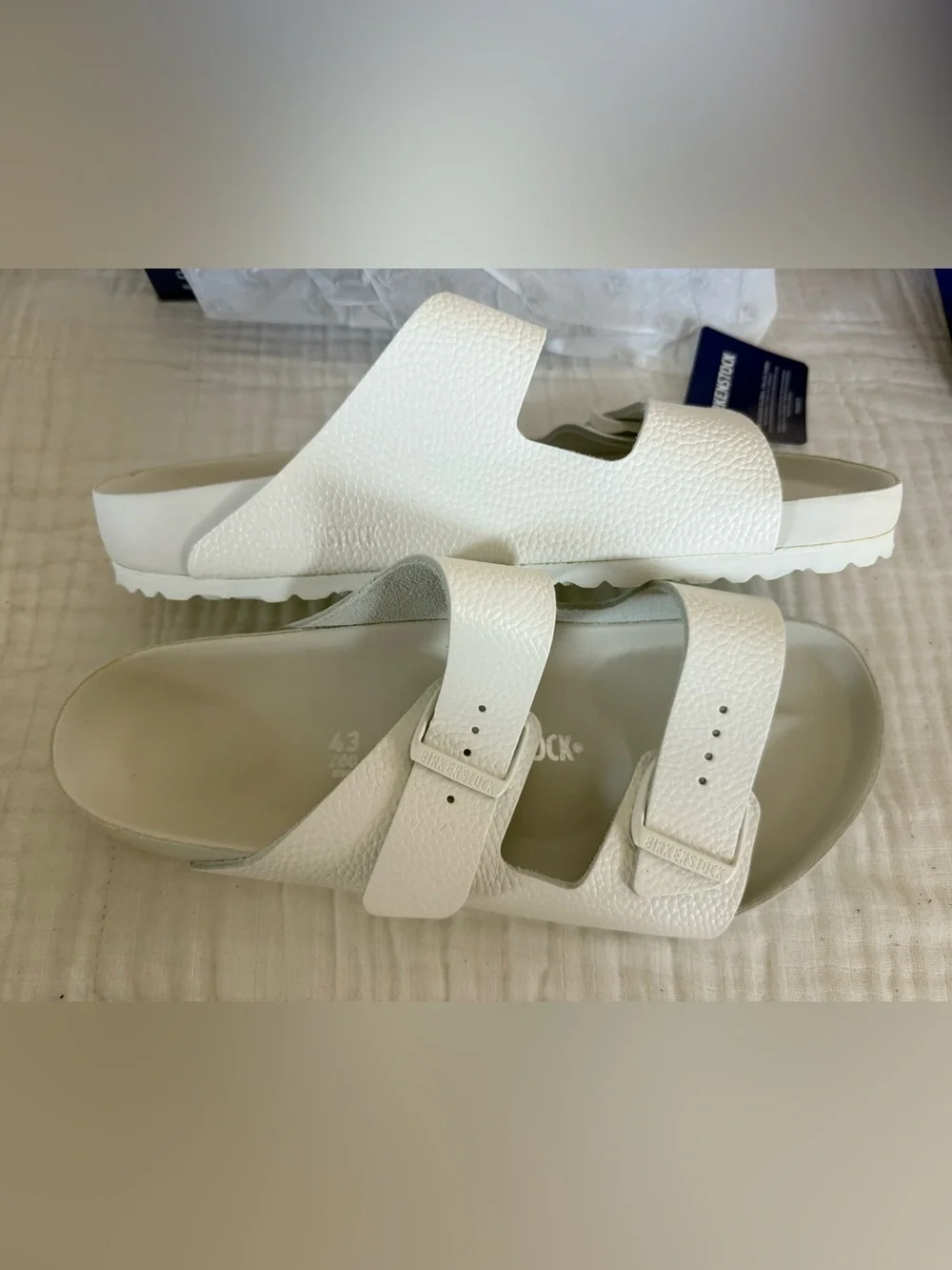 NWT Birkenstock Arizona Exquisite Leather Sandals Size 43 Regular/Wide